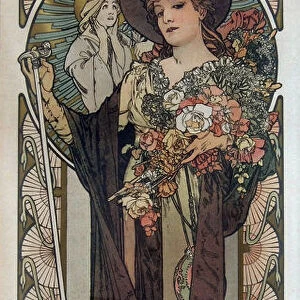 Poster for the Play La Tosca by Victorien Sardou, 1899. Artist: Mucha, Alfons Marie (1860-1939)