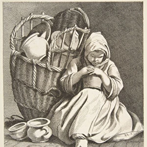 Pottery Peddler, 1738. Creator: Caylus, Anne-Claude-Philippe de