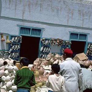 Pottery shop in Kairouan in Tunisia