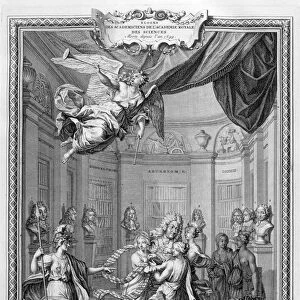 Praise of Academiciens of the Royal Academy of Science... 1728. Artist: Bernard Picart