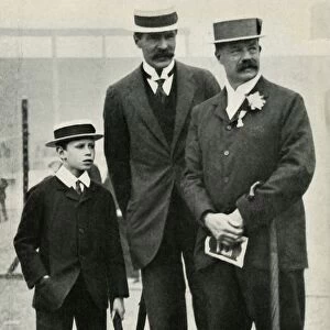 Prince Albert with his tutor and Lord Desborough, 1908, (1947). Creator: Unknown