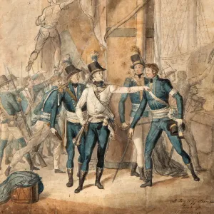 Prince Charles XIII of Sweden at the battle of Hogland on 17 July 1788
