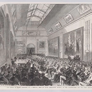 The Prince of Wales Presiding at a Meeting, held at South Kensington Museum, o... January 19, 1867. Creator: Anon