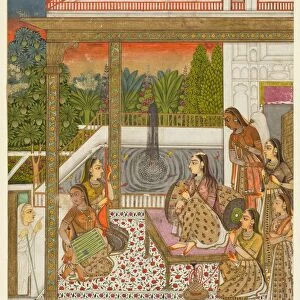 A princess with attendants on a terrace, c. 1720-1730. Creator: Unknown