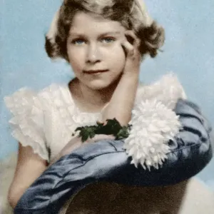 Princess Elizabeth aged nine, 1935, (1937). Artist: Marcus Adams Princess Elizabeth aged nine, 1935, (1937). Artist: Marcus Adams