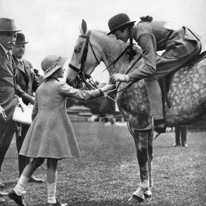 Princess Elizabeth at Childrens Day, Richmond Horse Show, c1936 Princess Elizabeth at Childrens Day, Richmond Horse Show, c1936