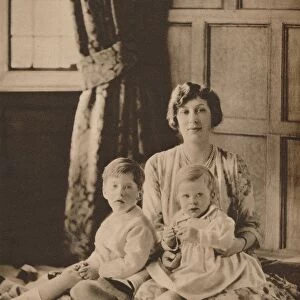 Princess Mary, Viscountess Lascelles, with her two sons, Gerald and George, 1926 (1935)