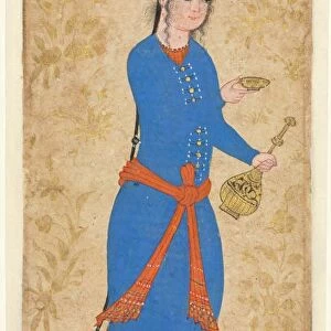 Princess with Wine Bottle and Cup (recto), c. 1550-1600. Creator: Unknown