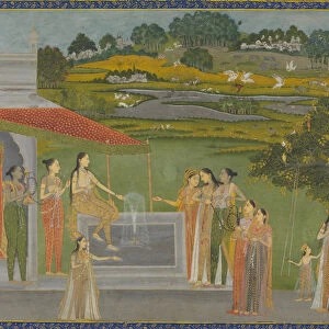 Princesses Gather at a Fountain, ca. 1770. Creator: Unknown