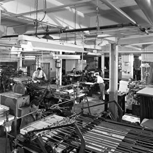 A print room in operation, Mexborough, South Yorkshire, 1959. Artist: Michael Walters