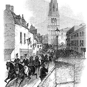 The procession, St. Marys Hill, Stamford, 1844. Creator: Unknown