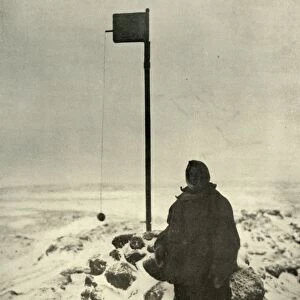 Professor David Standing By Mawsons Anemometer, c1908, (1909)