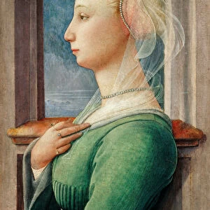 Profile Portrait of a Young Woman, ca 1445. Artist: Lippi, Fra Filippo (1406-1469)