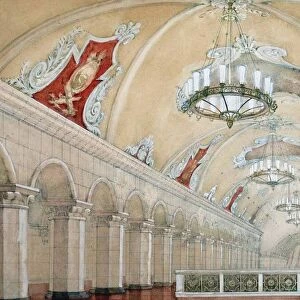 Project for the Komsomolskaya Metro station, 1949