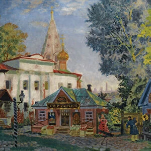 In the Province, 1920. Artist: Kustodiev, Boris Michaylovich (1878-1927)