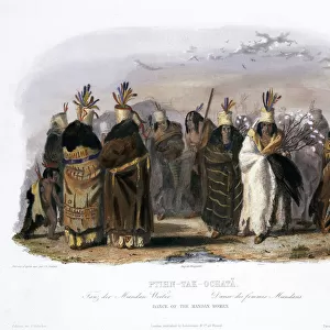 Ptihn-Tak-Ochata, Dance of the Mandan Women, 1843. Artist: Charles Geoffroy