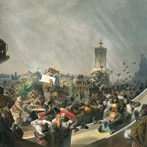 Public festivities following the coronation of Tsar Alexander II, Khodynka Field, Moscow, 1856. Artist: Mihaly Zichy
