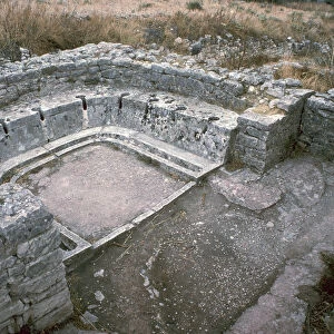 Public latrines and wash basin in Dougga, 2nd century BC