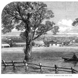 Punt Road, Richmond - Floods at Melbourne, Australia, 1864
