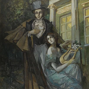 Pushkin and the Muse. Artist: Korovin, Konstantin Alexeyevich (1861-1939)