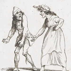 Quarrelsome Lovers, January 2, 1797. January 2, 1797. Creator: Thomas Rowlandson