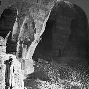 Quarry chambers of Masara, Egypt, 1905. Artist: Underwood & Underwood