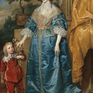 Queen Henrietta Maria with Sir Jeffrey Hudson, 1633. Creator: Anthony van Dyck