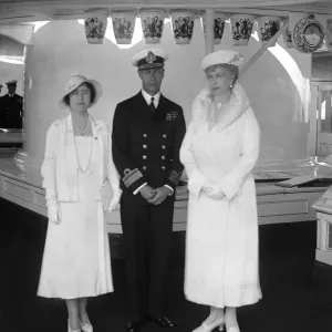 Queen Mary with the Duke and Duchess of York aboard HMY Victoria and Albert, 1933 Queen Mary with the Duke and Duchess of York aboard HMY Victoria and Albert, 1933