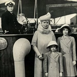 Queen Mary with her granddaughters, 1930s, (1951). Creator: Unknown