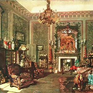 Queen Marys Chinese Chippendale Room at Buckingham Palace, c1935