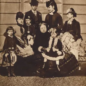 Queen Victoria with her daughter-in-law and grandchildren, c1880 (1935)