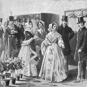 Queen Victorias first train journey, from Slough to Paddington, June 13, 1842, (1901)