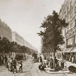 Queue outside a grocers shop, Siege of Paris, Franco-Prussian war, 1870-1871