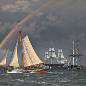 Rainbow over the Lake, 1836. Creator: Eckersberg, Christoffer-Wilhelm (1783-1853)