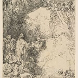 The Raising of Lazarus, small plate, 1642. Creator: Rembrandt Harmensz van Rijn