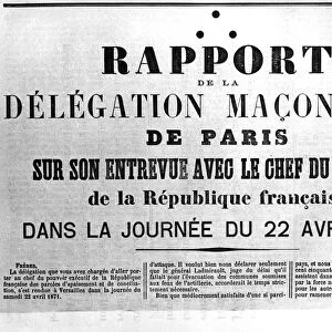 Rapport de la Delagation Maconnique, from French Political posters of the Paris Commune