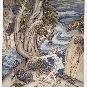 Re-enter Ariel like a water-nymph, illustration from The Tempest, 1926