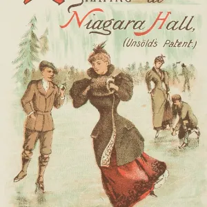 Real Ice Skating at Niagara Hall, Westminster, 1896. Creator: Unknown Real Ice Skating at Niagara Hall, Westminster, 1896. Creator: Unknown