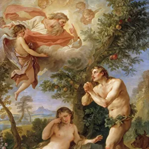 The Rebuke of Adam and Eve, 1740. Creator: Charles-Joseph Natoire