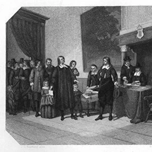 Reception the French Protestants in Amsterdam, late 17th century (c1870). Artist: H Sluyter