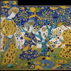 Reciting Poetry in a Garden, Iran, first quarter 17th century. Creator: Unknown