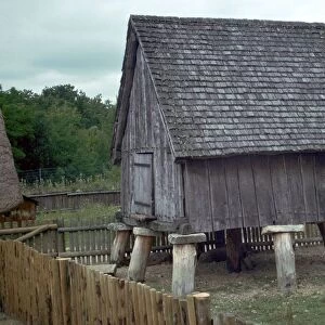 Reconstruction of a Celtic iron-age barn