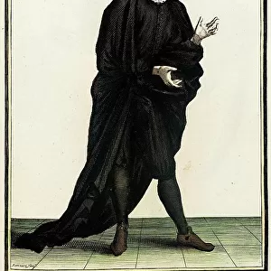 Recueil des modes de la cour de France, Scaramouche, between c1678 and c1693. Creator: Nicolas Bonnart