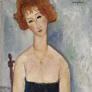 Red-headed Woman wearing a Pendant, 1918