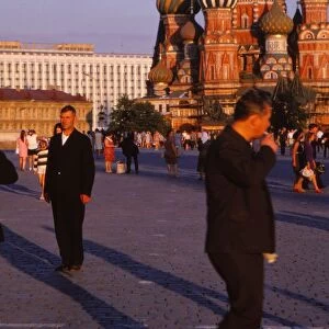 Red Square near St. Basils. Moscow in evening light, c1970s. Artist: CM Dixon