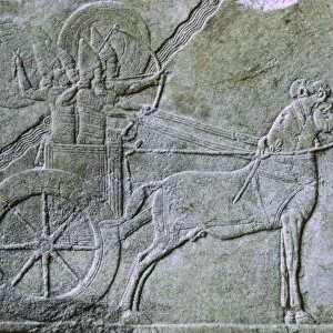 Relief of an Assyrian Chariot