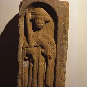 Relief figure of St Magnus from Kirkwall Cathedral, Orkney. (20th century). Artist: CM Dixon
