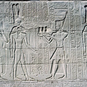 Relief of the Pharaoh before Knum, Temple of Khnum, Ptolemaic & Roman Periods