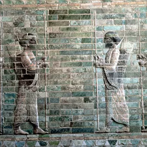 Relief showing archers of the Persian Royal Guard, Palace of Darius I, Susa, c500 BC