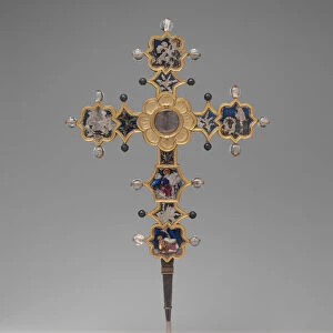 Reliquary Cross, Italian, ca. 1366-1400. Creator: Unknown